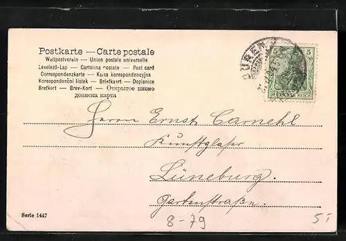 AK Neujahrsgrüsse mit köstlichem Festtagsgericht