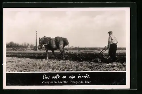 AK Drethe, Landwirt mit Pferdepflug