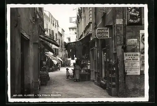 AK Alassio, Via Vittorio Emanuele