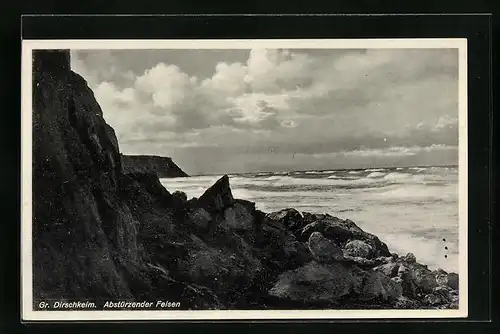 AK Gr. Dirschkeim, Abstürzender Felsen