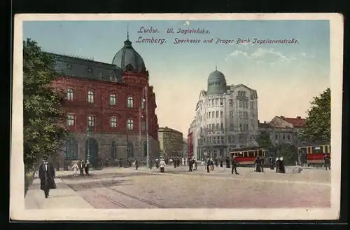 AK Lemberg, Sparkasse und Prager Bank Jagelionenstrasse