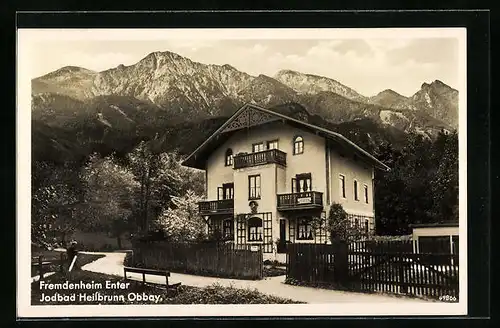 AK Heilbrunn /Obb., Fremdenheim Enter mit Landstrasse