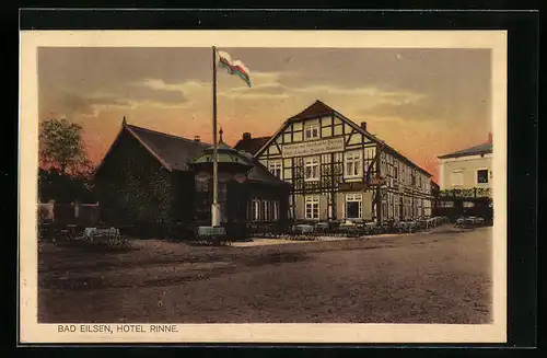 AK Bad Eilsen, Hotel Rinne von der Strasse gesehen