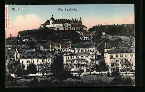 AK Marienbad, Blick zum Cafe Egerländer