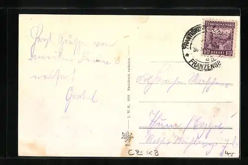 AK Franzensbad, Totalansicht mit Kurhaus