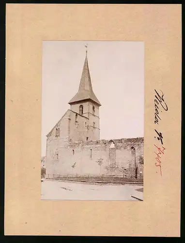 Fotografie Brück & Sohn Meissen, Ansicht Weida, Blick auf die Ruine der Wiedenkirche