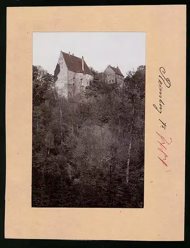 Fotografie Brück & Sohn Meissen, Ansicht Oberreinsberg, Blick auf das Schloss Reinsberg