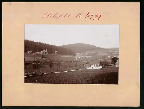 Fotografie Brück & Sohn Meissen, Ansicht Rehefeld, Blick zum Jagdschloss