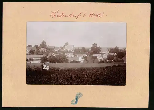 Fotografie Brück & Sohn Meissen, Ansicht Höckendorf bei Edle Krone, Totaalansicht der Ortschaft