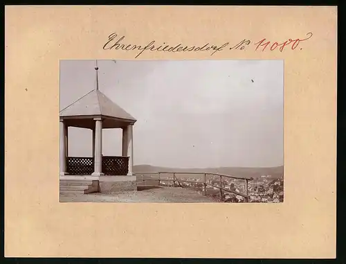 Fotografie Brück & Sohn Meissen, Ansicht Ehrenfriedersdorf, Aussichtspunkt mit Pavillon