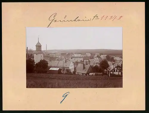 Fotografie Brück & Sohn Meissen, Ansicht Grünhain, Kirche am Ortsrand