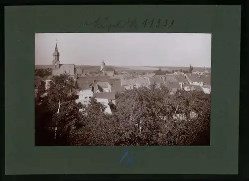 Fotografie Brück & Sohn Meissen, Ansicht Mügeln, Panorama mit Kirche