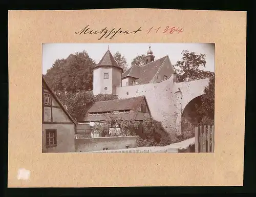 Fotografie Brück & Sohn Meissen, Ansicht Mutzschen, Partie am Schloss