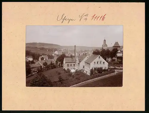 Fotografie Brück & Sohn Meissen, Ansicht Geyer i. Erzg., Blick in den Ort von der Binge