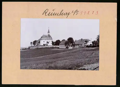 Fotografie Brück & Sohn Meissen, Ansicht Rumburg i. B., Blick auf die Evangelische Kirche