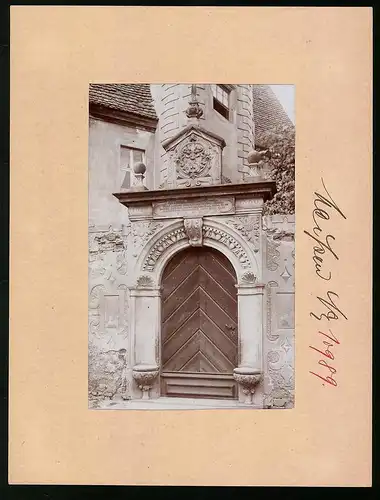 Fotografie Brück & Sohn Meissen, Ansicht Meissen, das Portal am Jahnaschen Freihof