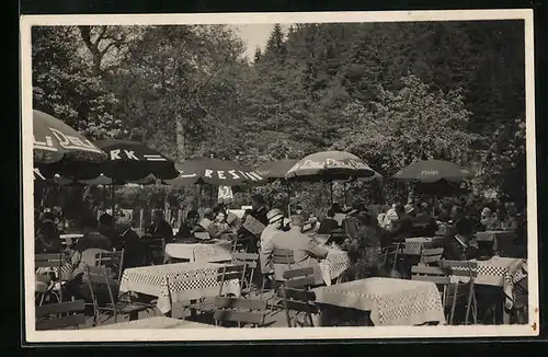 AK Karlsbad, Café und Restaurant Geysirpark (Gastgarten)