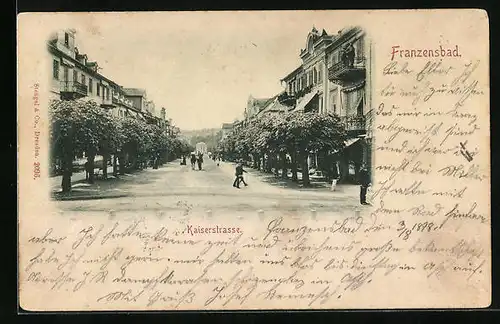 AK Franzensbad, Kaiserstrasse