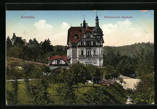 AK Karlsbad, Etablissement Jägerhaus