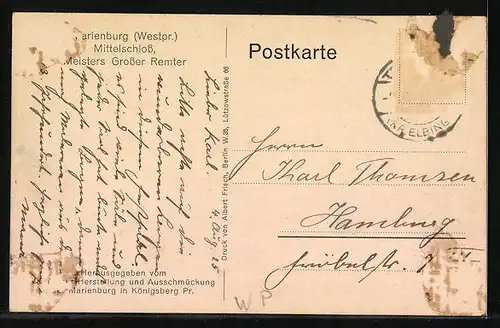 AK Marienburg, Mittelschloss, Meisters Grosser Remter