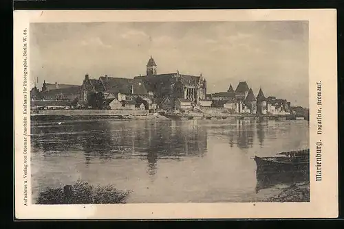 AK Marienburg, Flusspartie mit Schloss