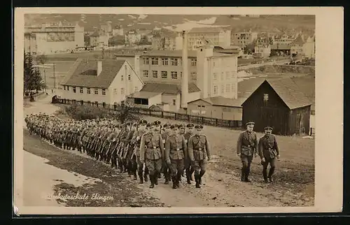 AK Ebingen, Postschutzschule mit Soldaten
