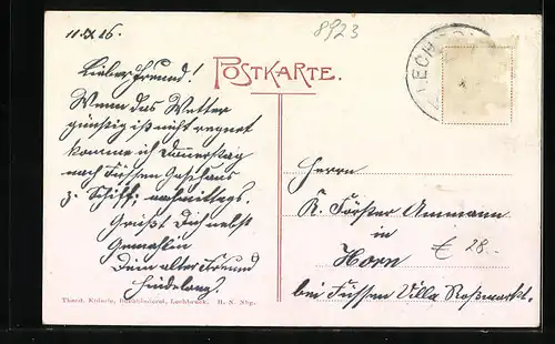 AK Lechbruck, Teilansicht mit Kirche, Strassenpartie mit Geäbudeansicht, Ortspartie