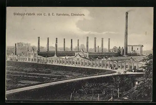 AK Elmshorn, Steingut-Fabrik von C. & E. Karstens