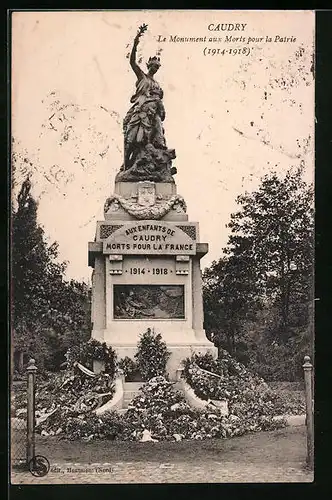 AK Caudry, Le Monument aux Morts pour la Patrie