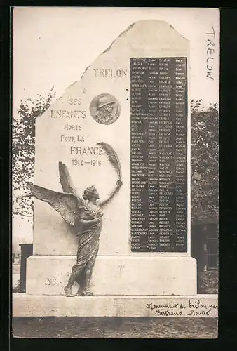 AK Trelon, Le Monument aux Morts