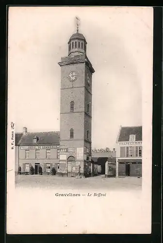 AK Gravelines, Le Beffroi et l`Hotel du Commerce