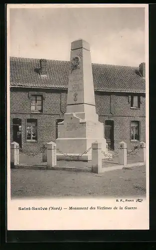 AK Saint-Saulve, Monument des Victimes de la Guerre
