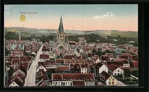 AK Kaiserslautern, Teilansicht aus der Vogelschau