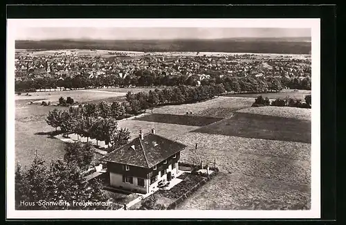 AK Freudenstadt, Haus Sonnwärts aus der Vogelschau
