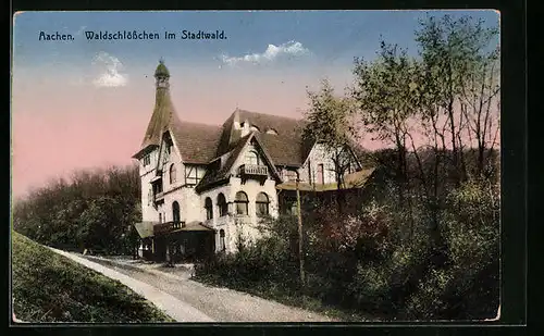 AK Aachen, Waldschlösschen im Stadtwald