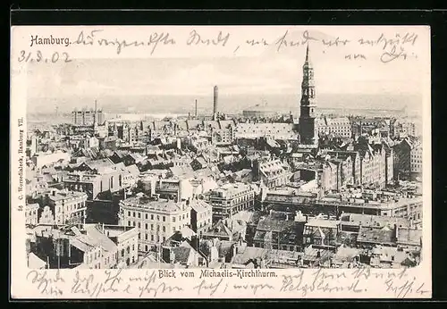 AK Hamburg-Neustadt, Blick vom Michaelis-Kirchturm