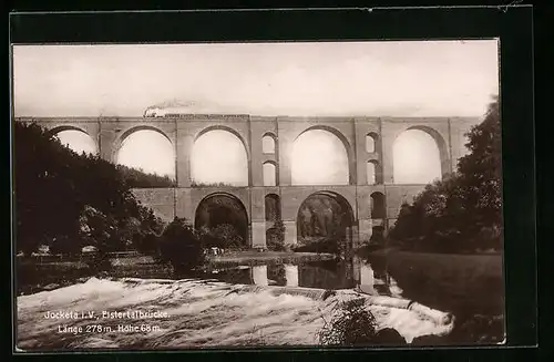 AK Jocketa i. V., Elstertalbrücke, Länge 278m