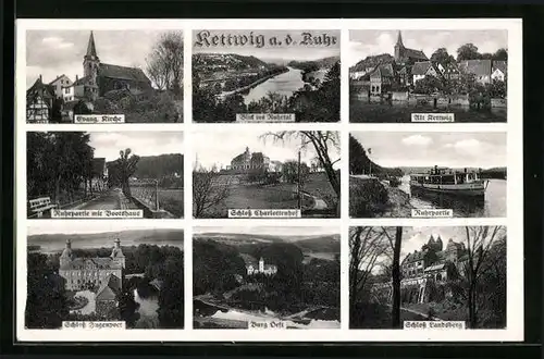 AK Kettwig an der Ruhr, Evang. Kirche, Ruhrtal, Alt-Kettwig