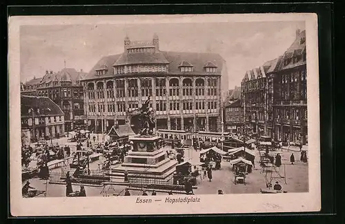 AK Essen a. d. Ruhr, Kopstadtplatz aus der Vogelschau