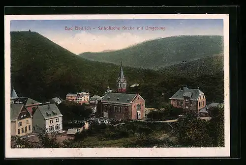 AK Bad Bertrich, Katholische Kirche mit Umgebung