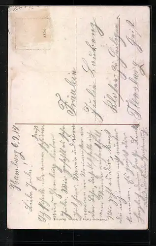 AK Hamburg, Strassenbahn vor dem Rathaus, Kutsche, Oldtimer