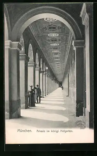 AK München, Arkade im königl. Hofgarten