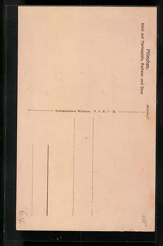 AK München, Marienplatz, Rathaus, Dom