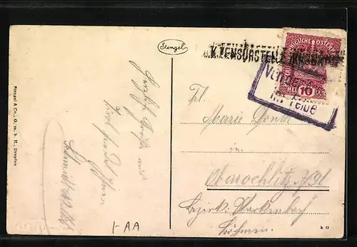 AK Franzensfeste, Ortsansicht aus der Ferne