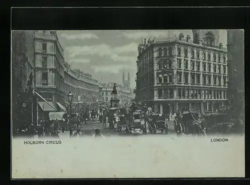 Mondschein-AK London, Holborn Circus