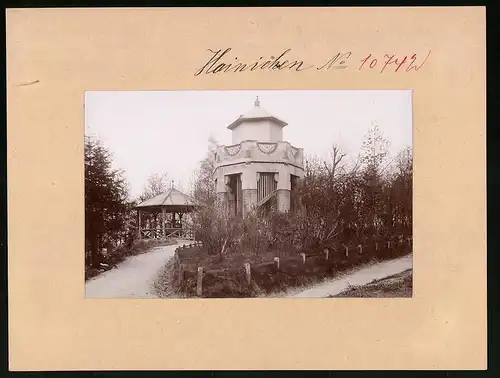 Fotografie Brück & Sohn Meissen, Ansicht Hainichen, Pilz - Pavillon & Aussichtsturm