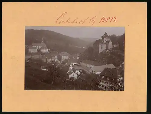 Fotografie Brück & Sohn Meissen, Ansicht Liebstadt i. Sa., Ortsansicht mit Schloss Kukuckstein