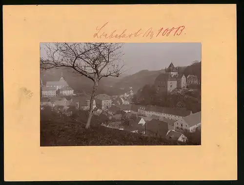 Fotografie Brück & Sohn Meissen, Ansicht Liebstadt i. Sa., Ortsansicht mit schloss Kukuckstein