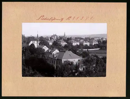 Fotografie Brück & Sohn Meissen, Ansicht Kötzschenbroda-Niederlössnitz, Villen am Jacobstein mit Blick auf die Stadt