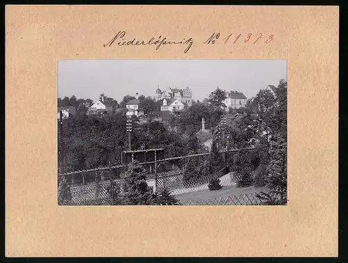 Fotografie Brück & Sohn Meissen, Ansicht Niederlössnitz, Partie an der Paradiesstrasse mit Blick auf die Villen